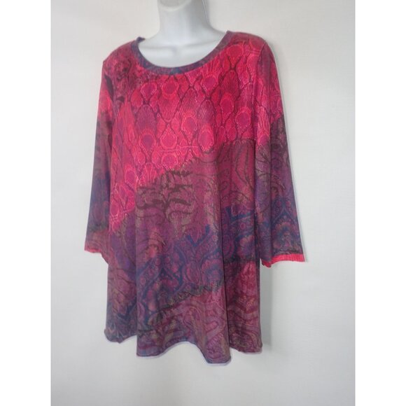 Soft Surroundings Women M Boho  Long‎ Sleeve Tunic Top Whimsical Fairy Lagenlook - Picture 2 of 7